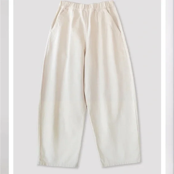 Micaela Greg Barrel Pant Cream size medium - Picture 2 of 9